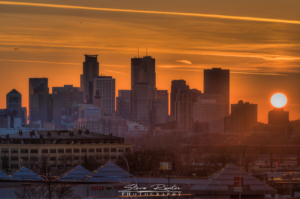 Sunset over Minneapolis
