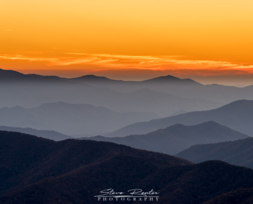 Sunset over the Smokies